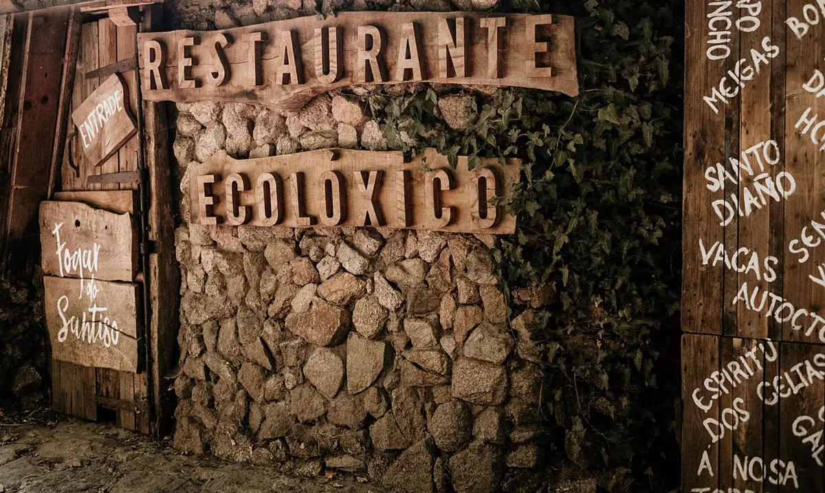 restaurante ecológico Fogar do Santiso Teo cerca de Santiago de Compostela Galicia