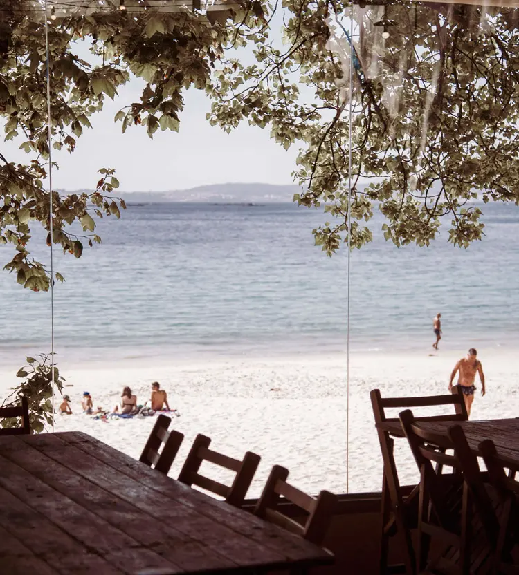Restaurante Fogar do Santiso playa Lapamán Pontevedra